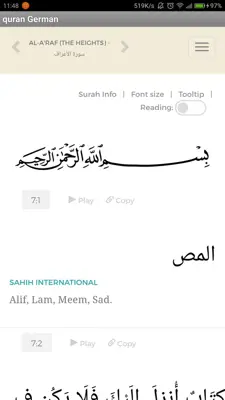 quran German android App screenshot 3